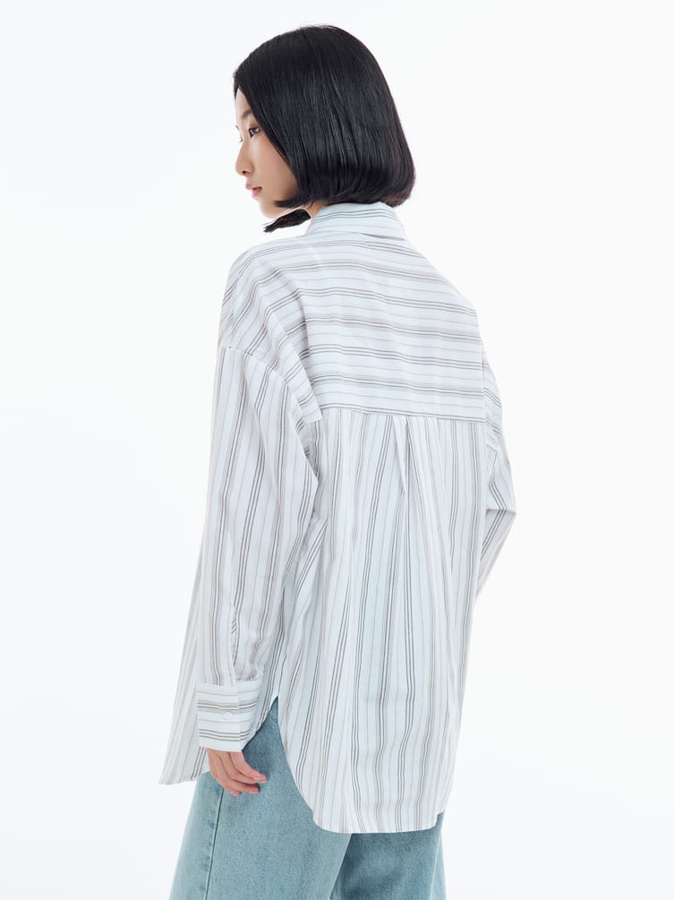 Рубашка оверсайз в полоску