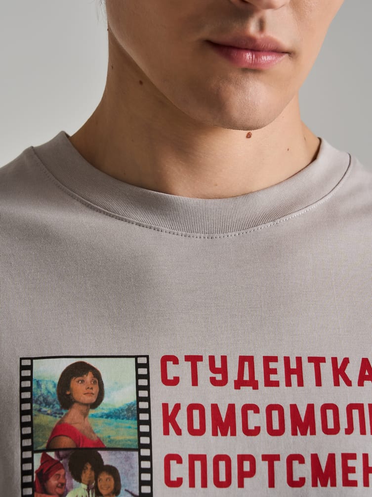 Футболка оверсайз с принтом Мосфильм