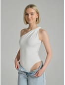 Боди нарядное с лямкой на одно плечо