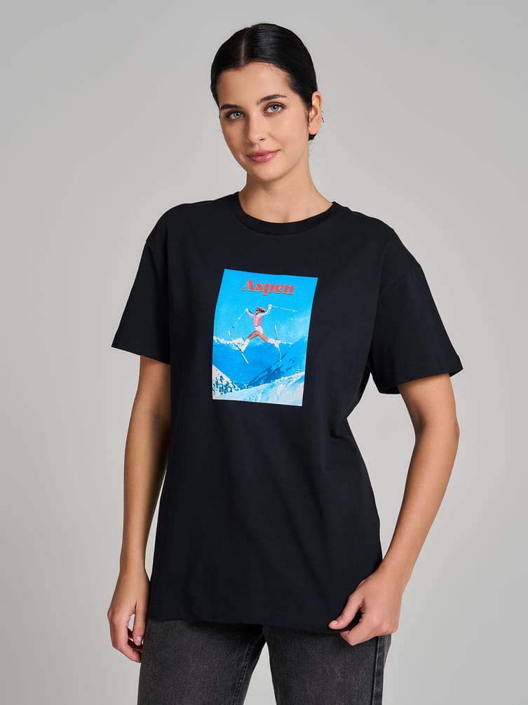 Футболка оверсайз с принтом