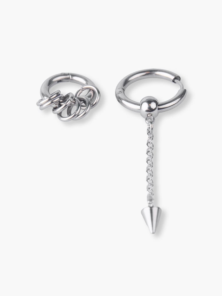 Серьги кольца с подвеской