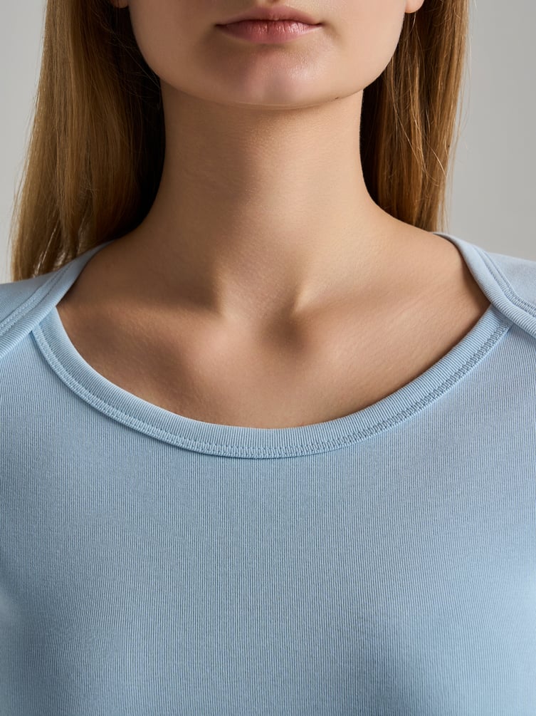 Лонгслив приталенный из хлопка