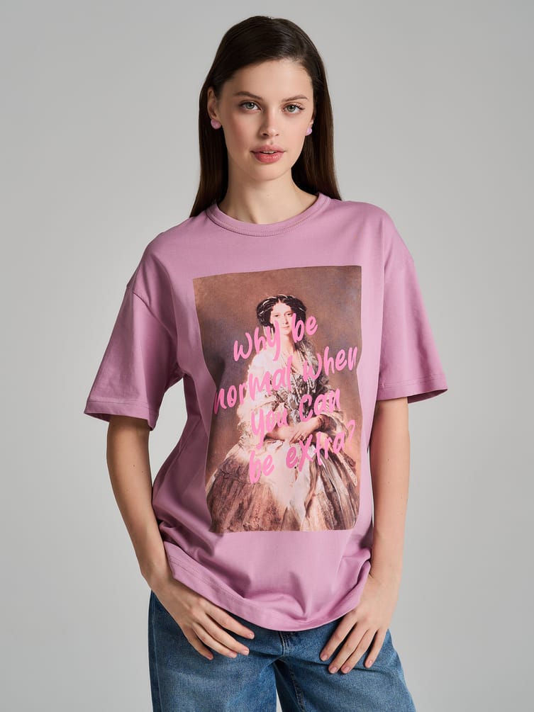 Футболка хлопковая с принтом