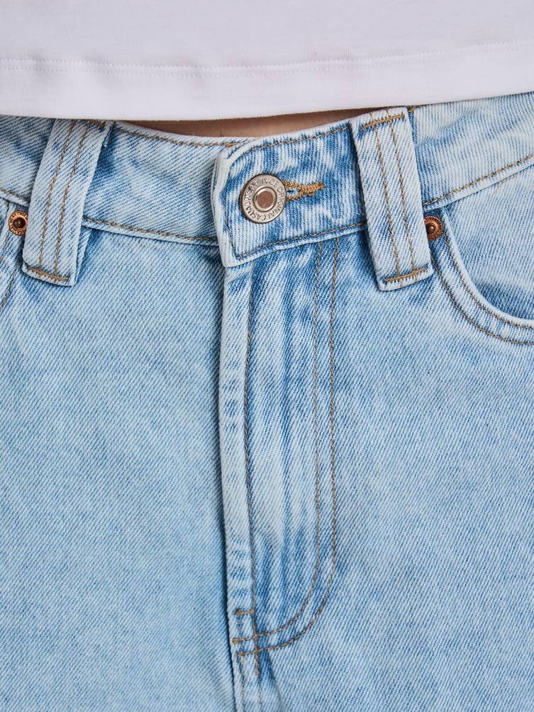 Джинсы багги широкие с вареным эффектом