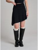 Мини юбка асимметричная с широким поясом