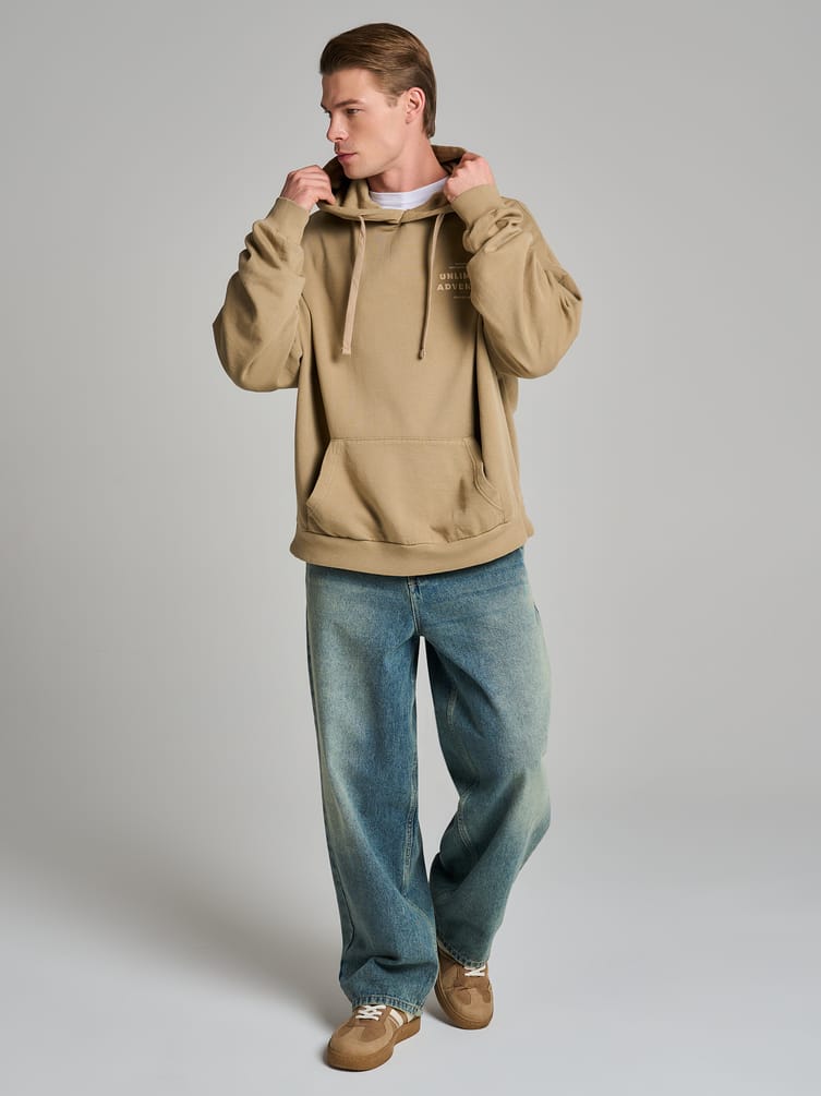 Худи варенка с надписью и начесом