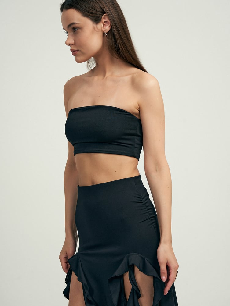 Короткий топ бандо под пиджак