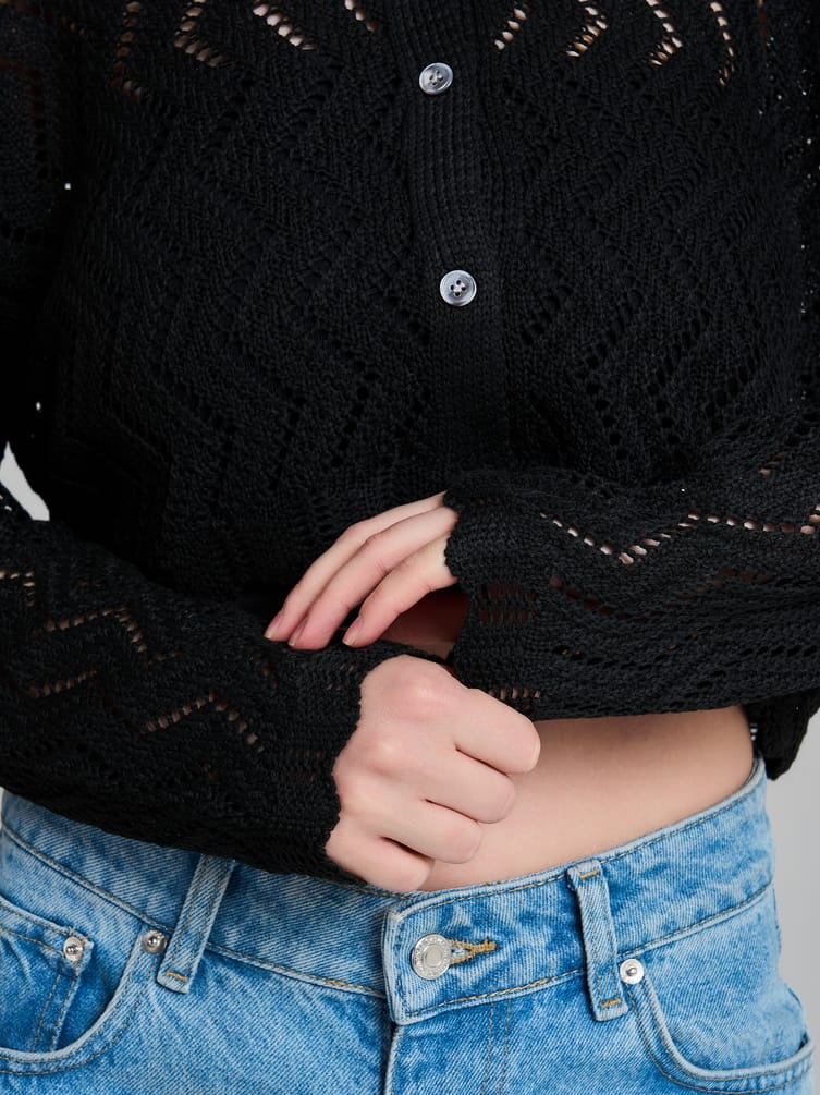 Вязаный кардиган на пуговицах