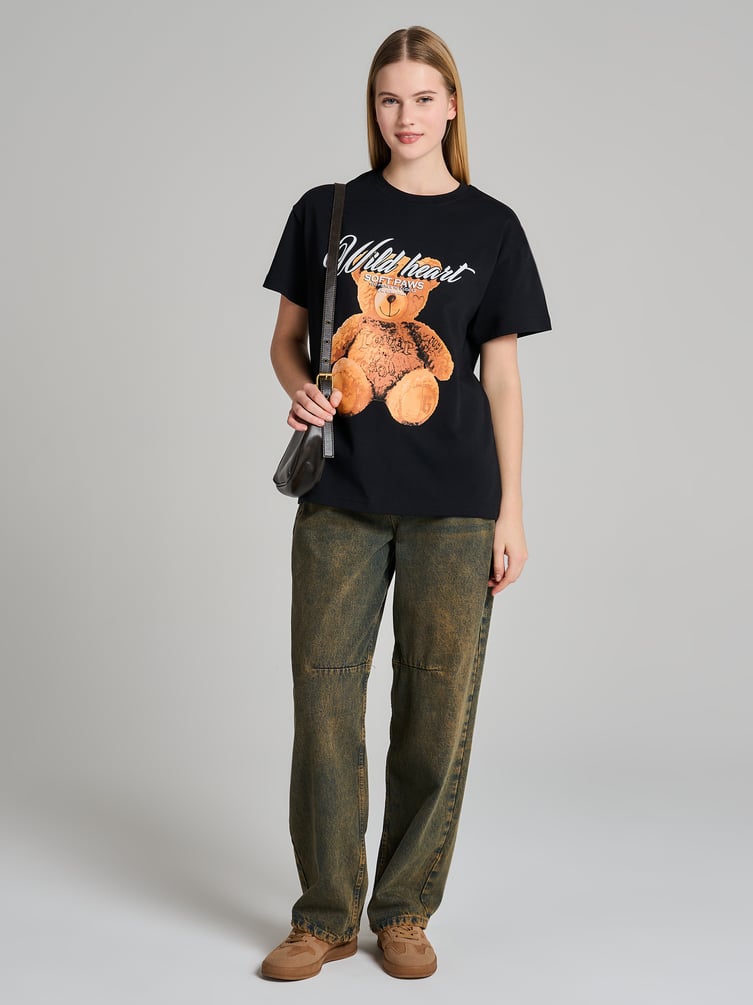 Футболка оверсайз с принтом