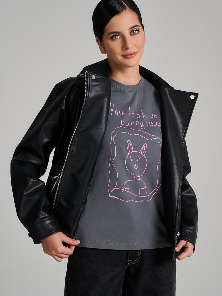 Футболка из хлопка с принтом