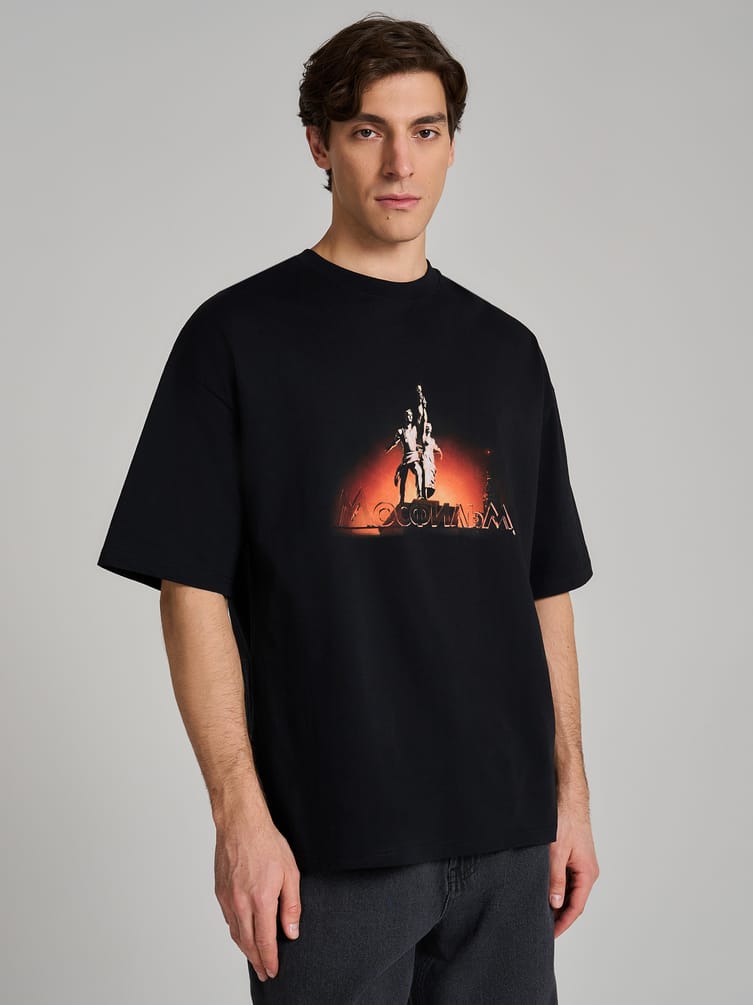 Футболка оверсайз с принтом Мосфильм