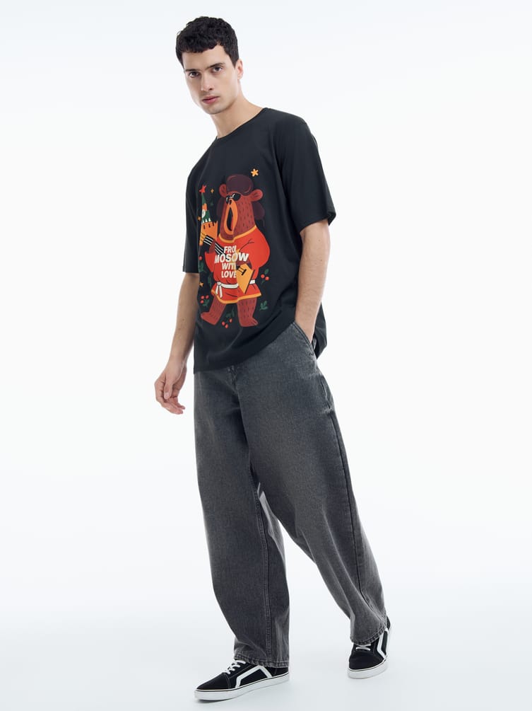 Футболка оверсайз с принтом Москва