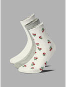 Носки - 3 пары с цветочным принтом