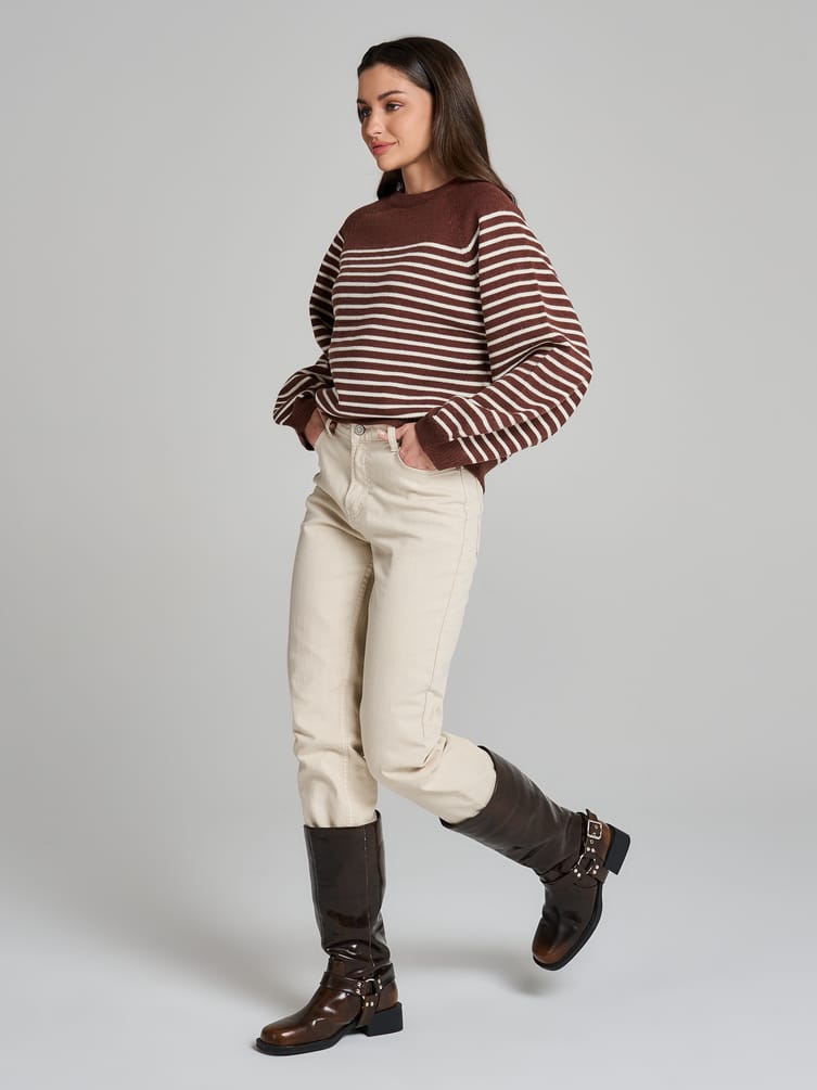 Джемпер трикотажный в полоску