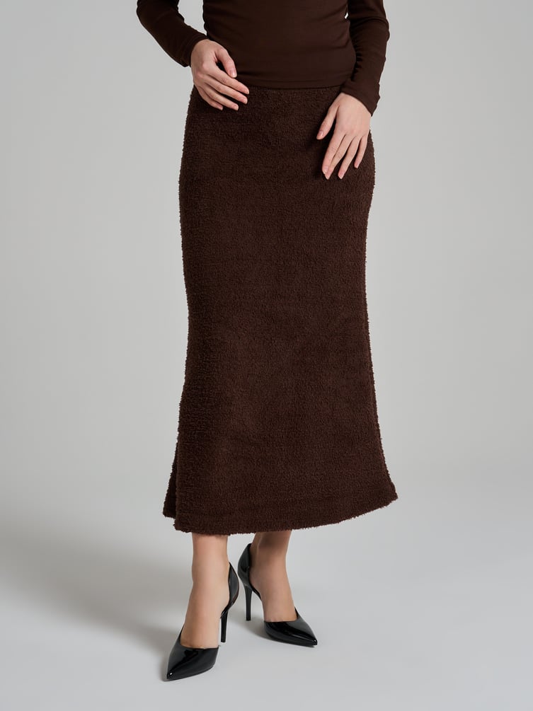 Юбка миди трикотажная