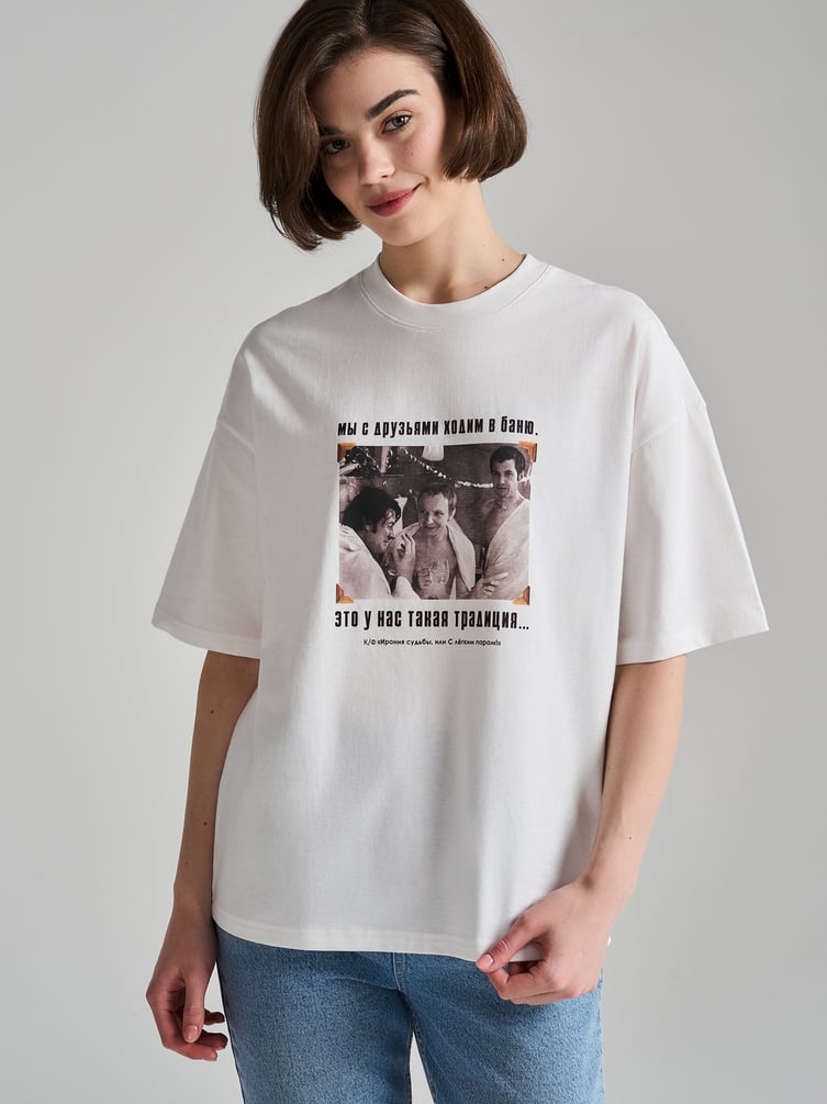 Футболка оверсайз с принтом Мосфильм