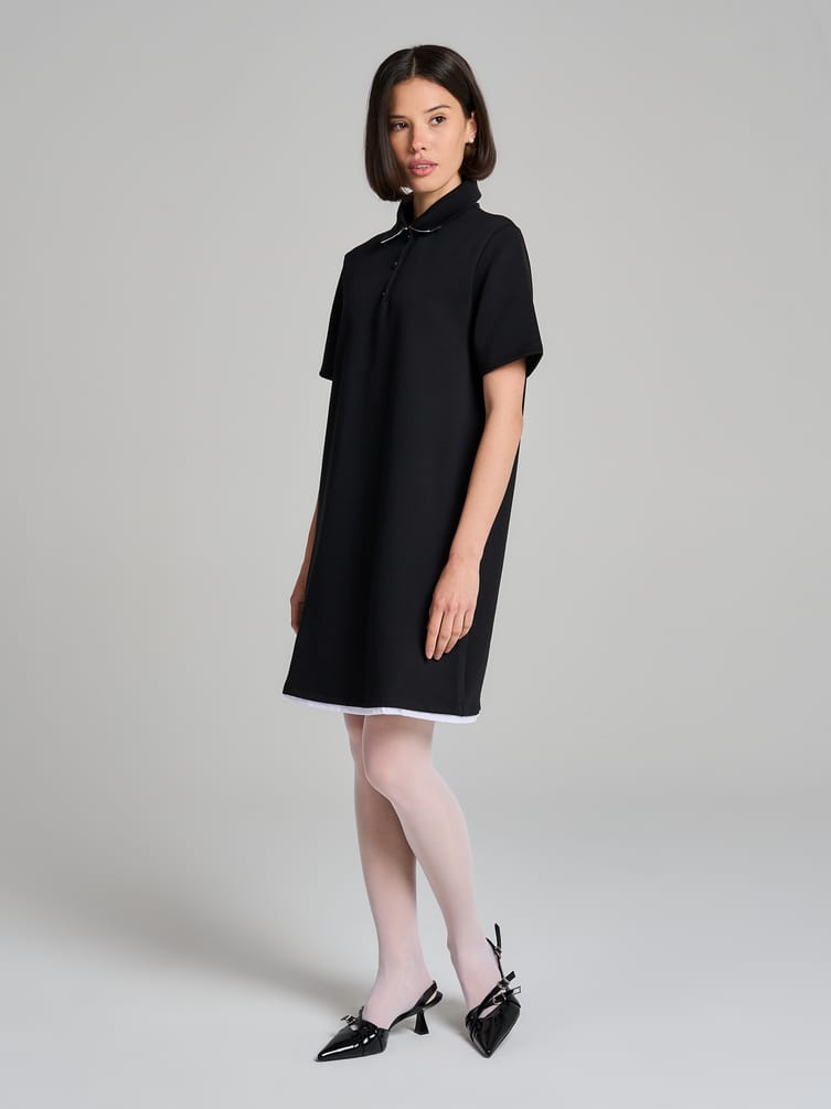 Платье-поло короткое
