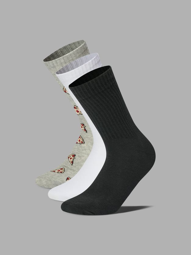 Носки - 3 пары высокие с принтом