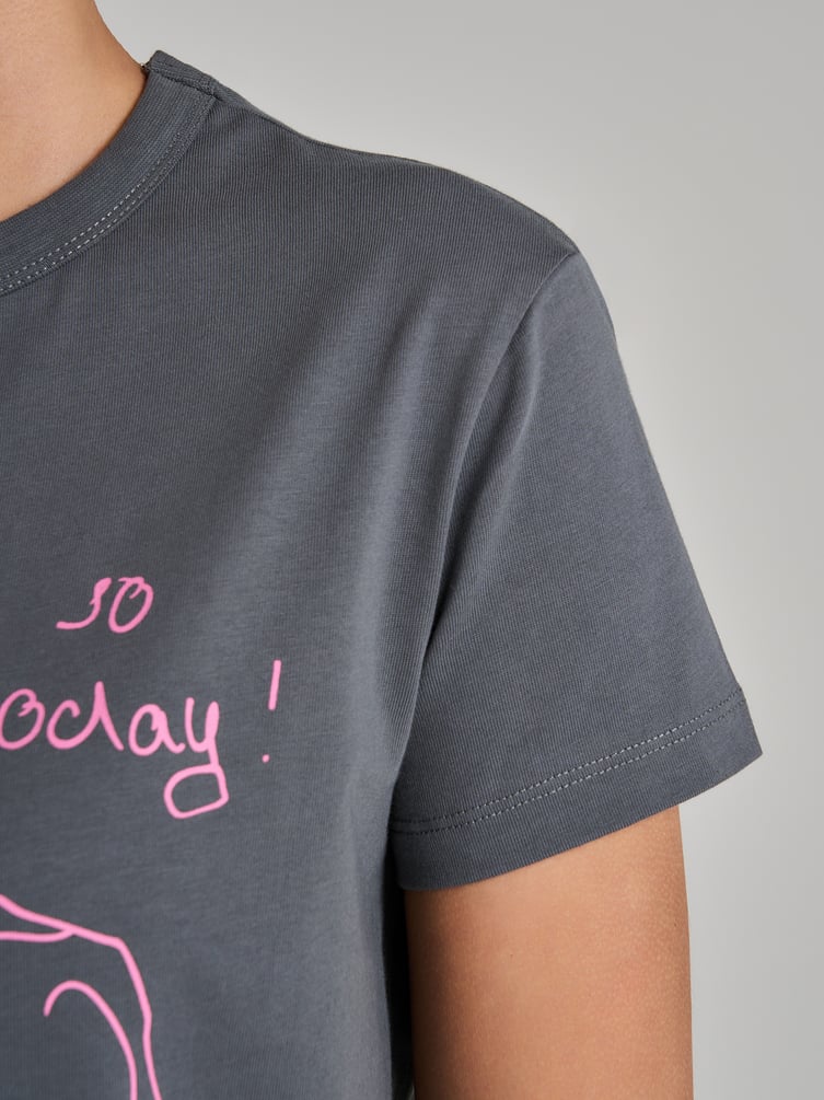 Футболка из хлопка с принтом