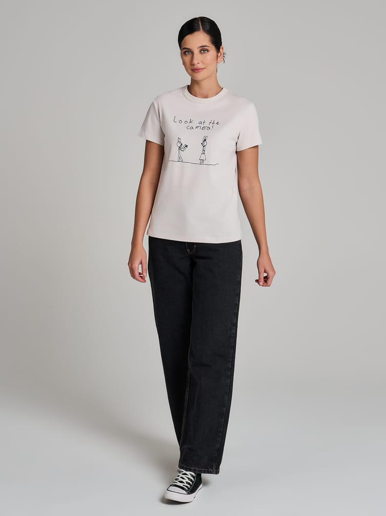 Футболка из хлопка с принтом