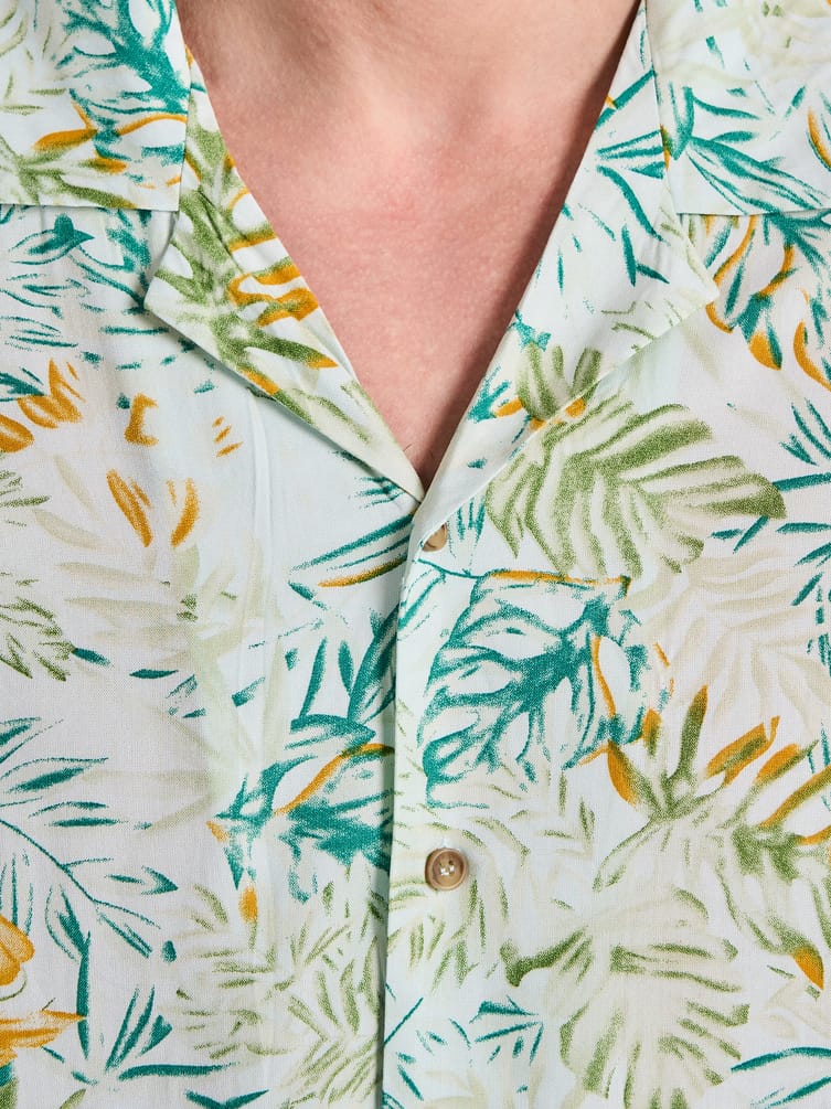 Рубашка гавайская с принтом