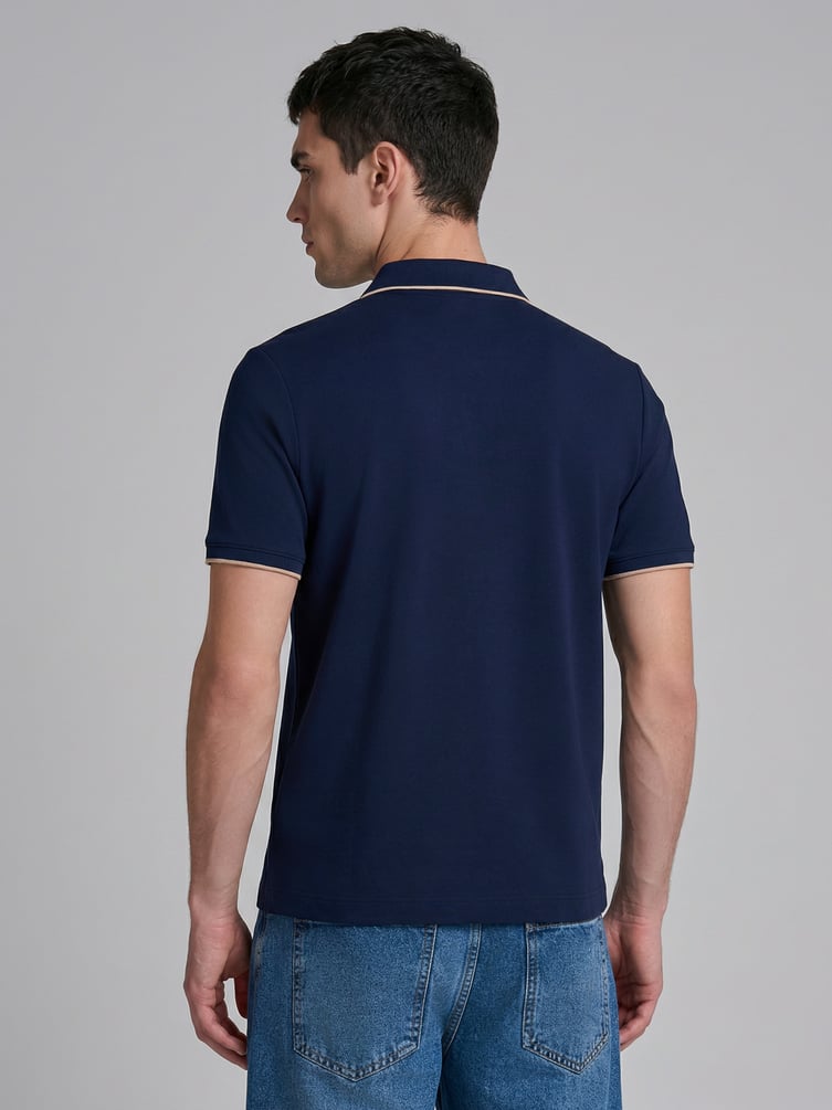 Поло хлопковое с коротким рукавом