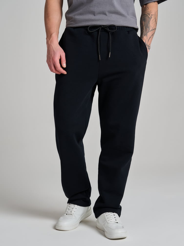 Теплые брюки прямые с начесом