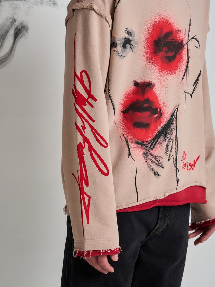 Свитшот оверсайз с принтом Макс Борисов