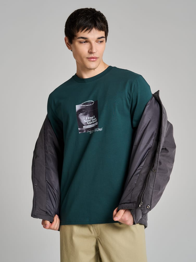 Футболка из хлопка с принтом