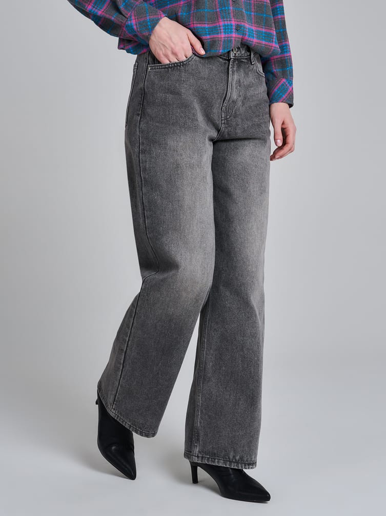 Джинсы Baggy с винтажной стиркой