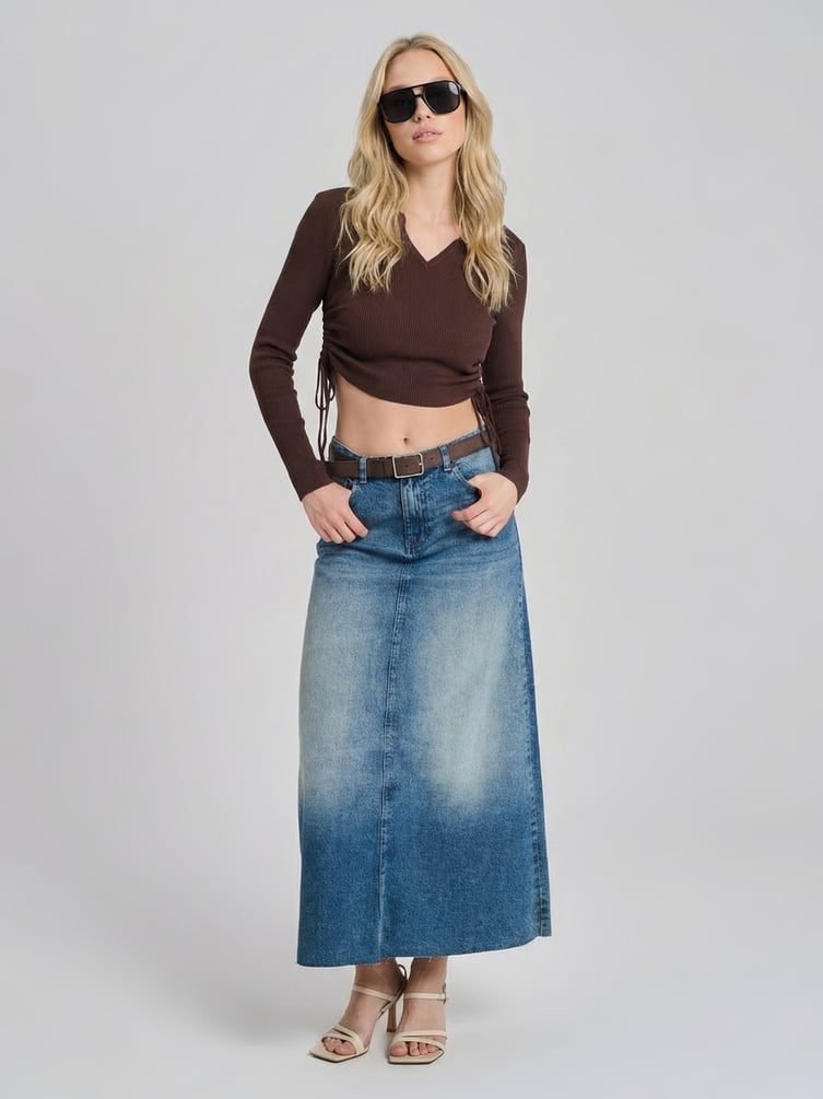 Джемпер приталенный с завязками