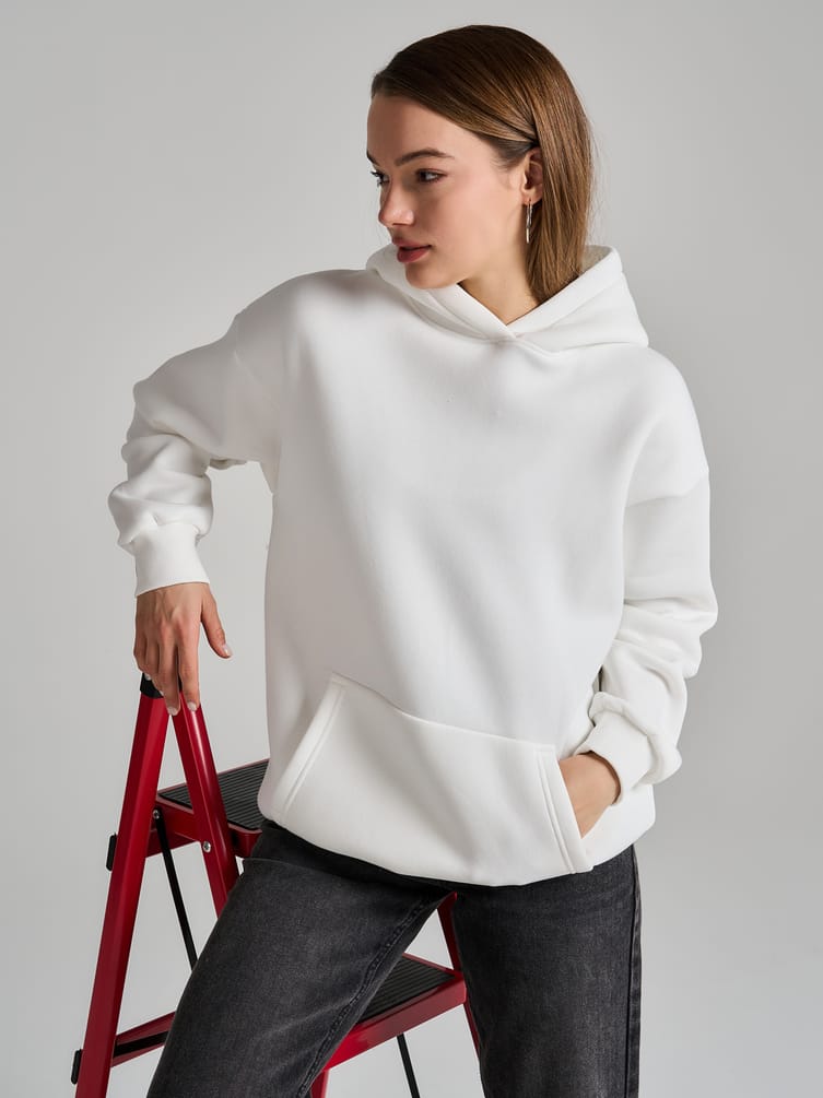 Утепленное худи оверсайз с начесом