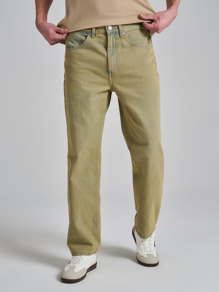 Джинсы багги зауженные