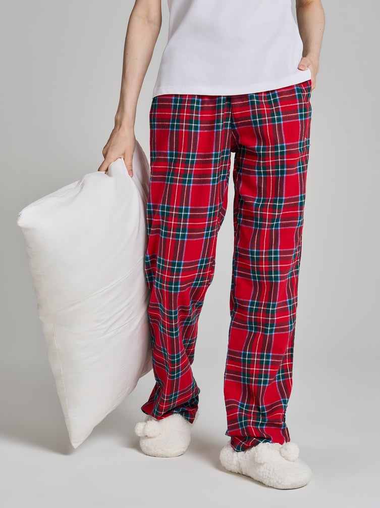 Пижамные брюки в клетку