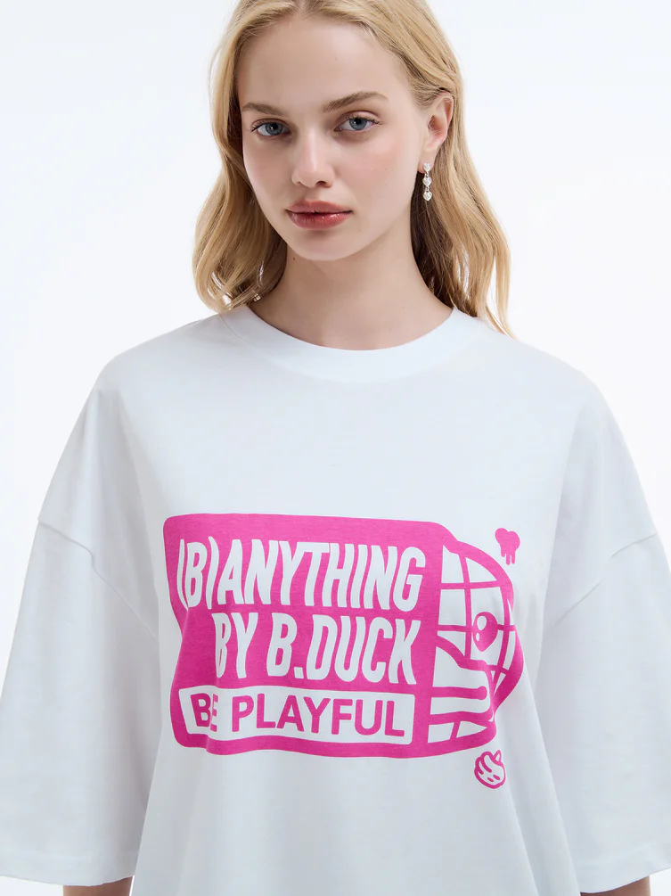 Футболка оверсайз с принтом утки B.Duck
