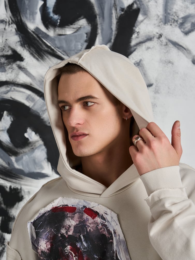 Худи оверсайз с принтом Макс Борисов