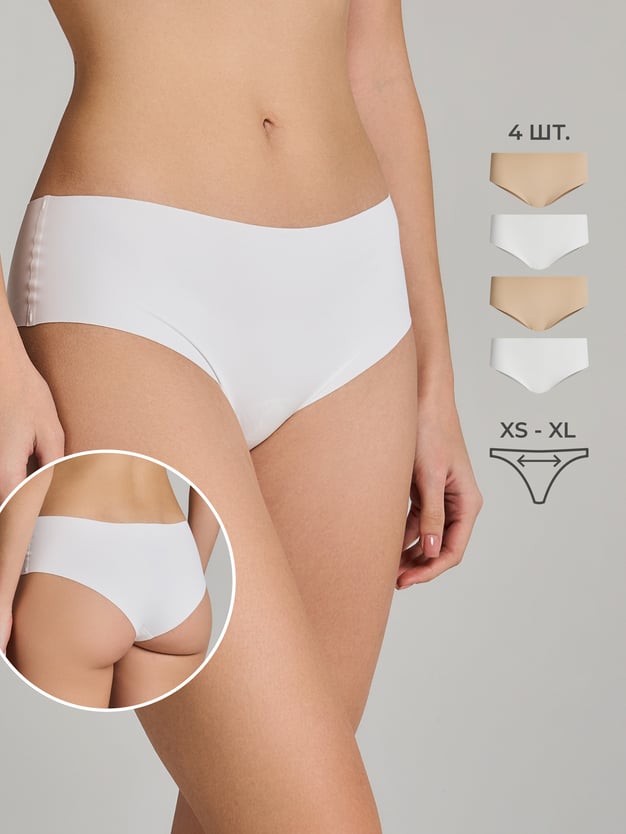 Трусы-шорты - 4 шт. бесшовные