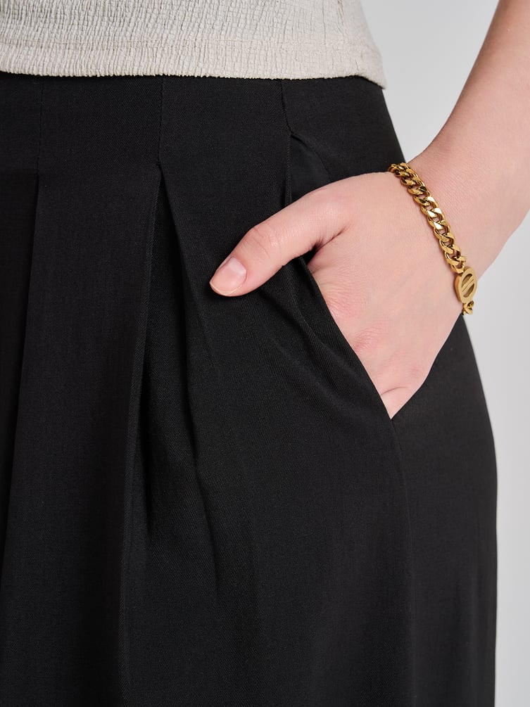 Брюки палаццо классические с защипами