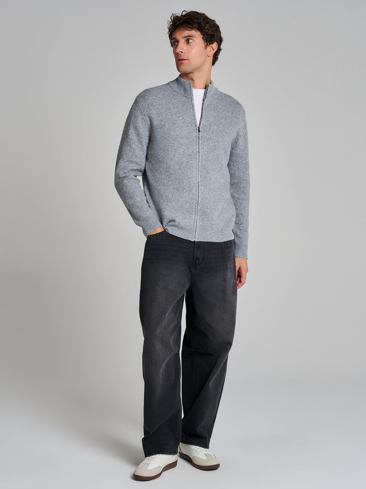 Кардиган трикотажный на молнии