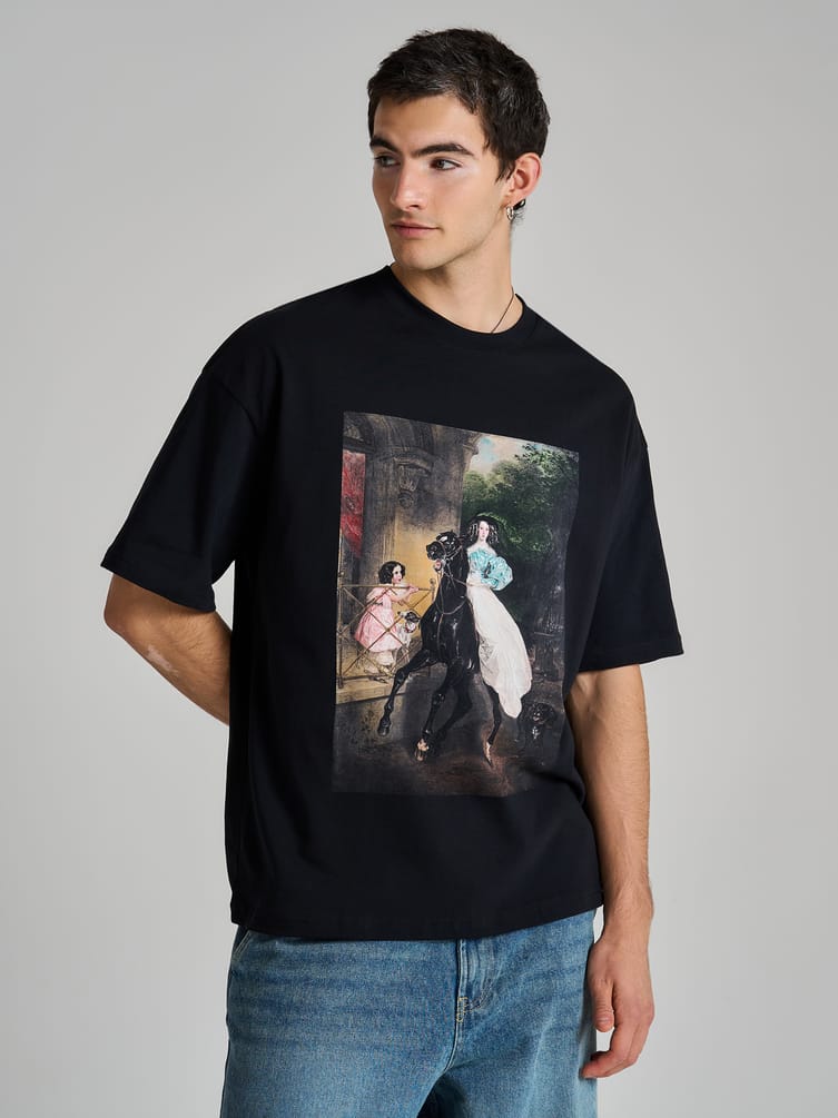 Футболка с принтом картин Третьяковской галереи