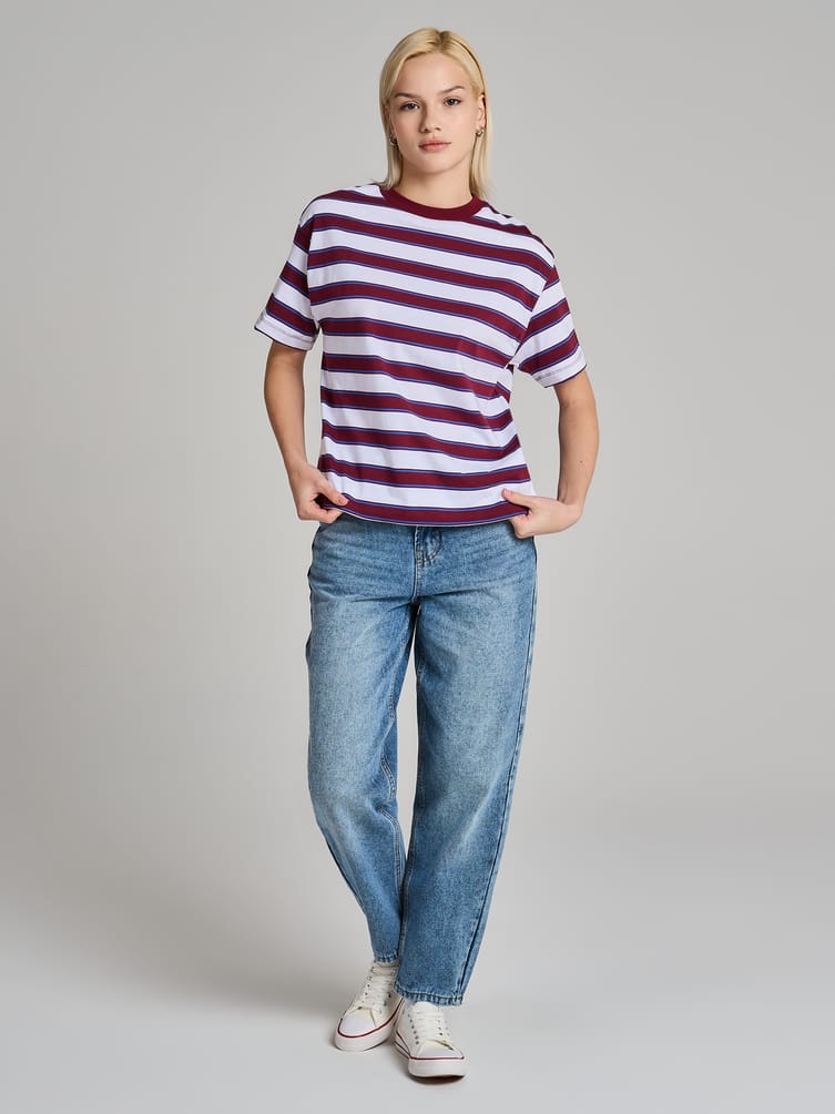 Полосатая футболка из хлопка