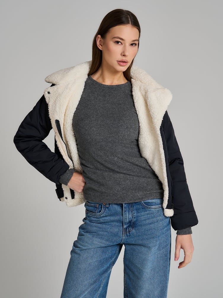 Лонгслив асимметричный с драпировкой