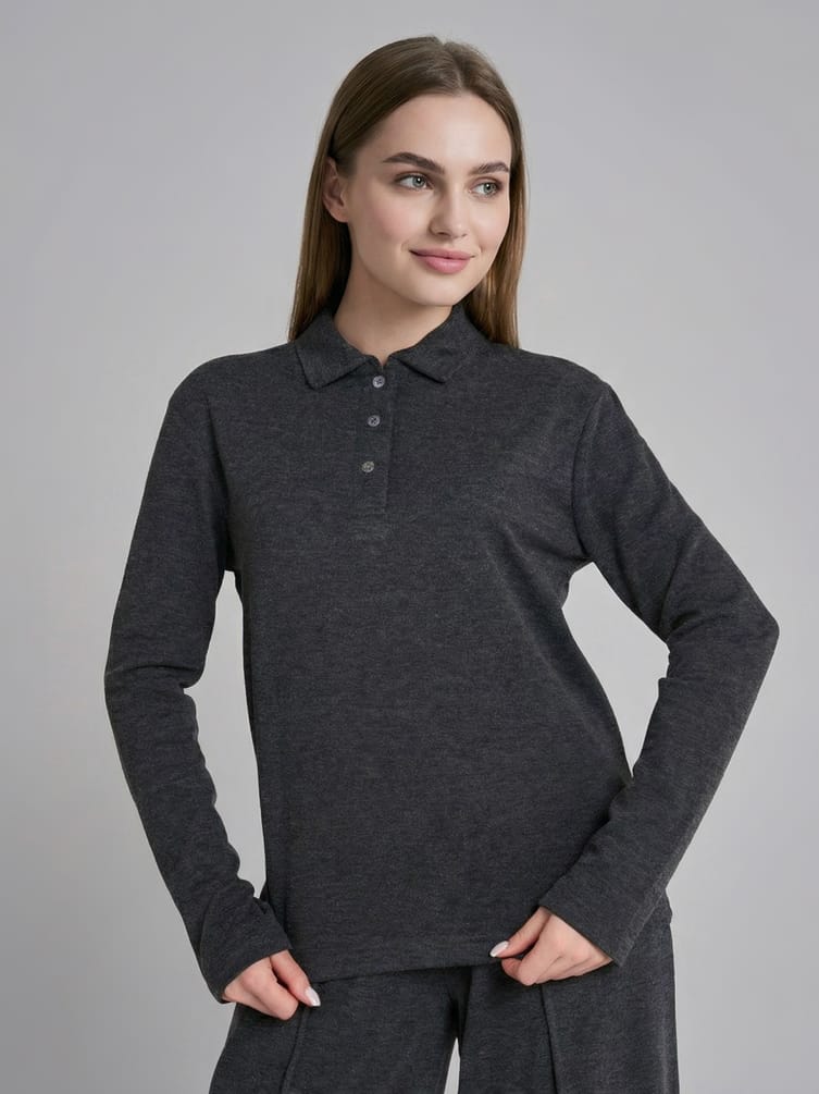 Свитшот поло без начеса