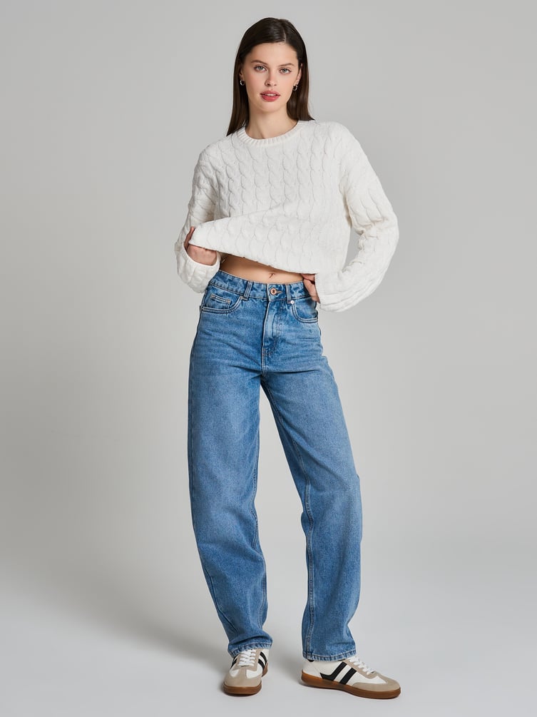 Джемпер трикотажный с косами