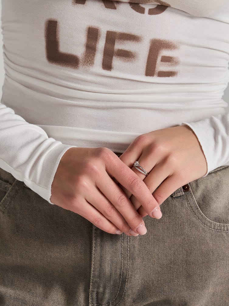 Лонгслив облегающий с надписью