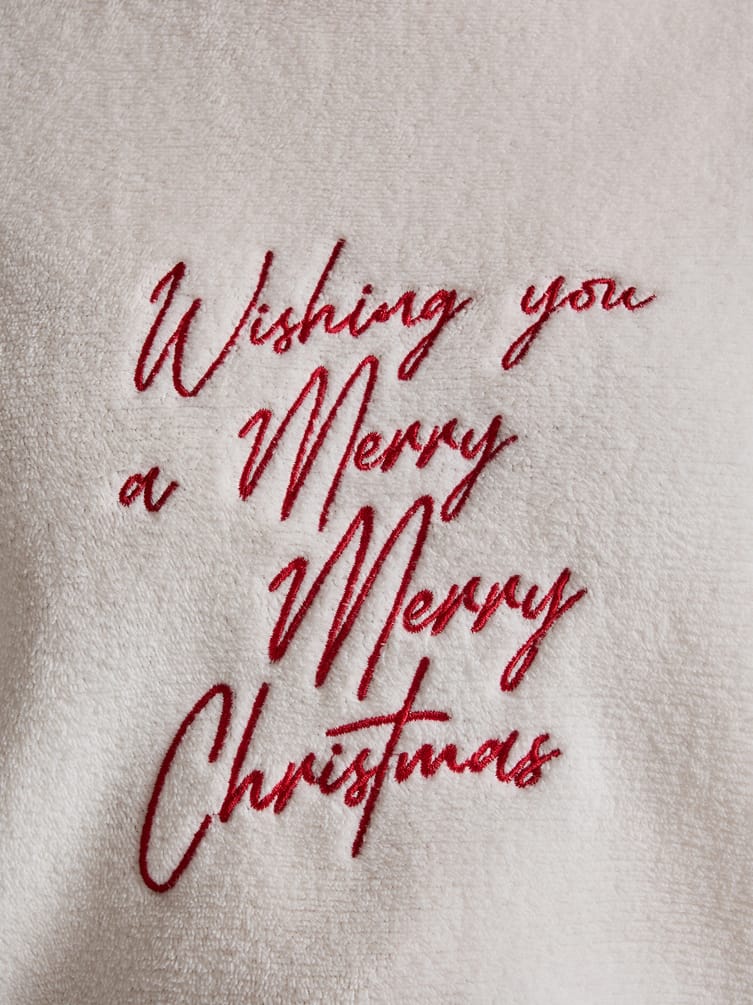 Пижама плюшевая новогодняя с брюками