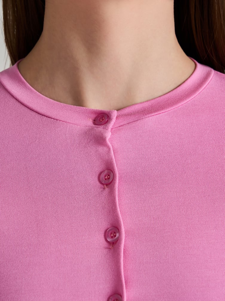 Кардиган укороченный с рюшами