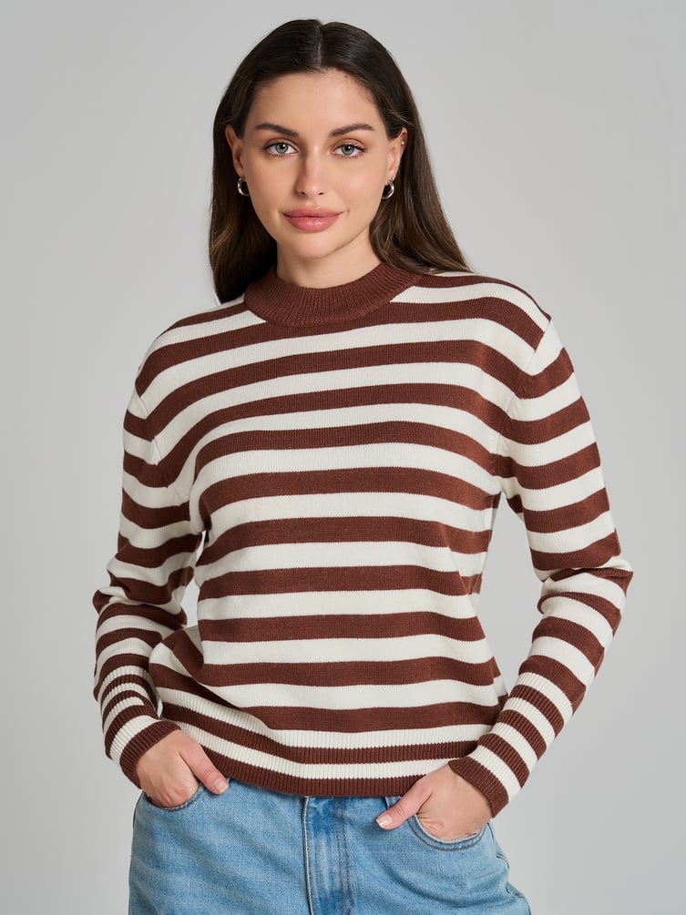 Джемпер трикотажный в полоску