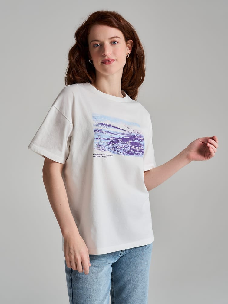 Футболка из хлопка с японским принтом