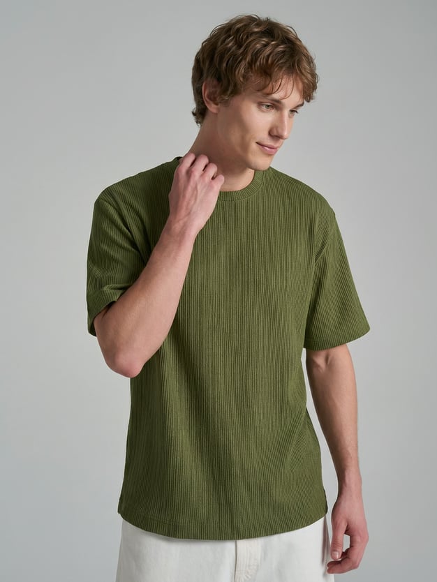 Футболка летняя из жатой ткани